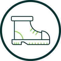 Boot Line Circle Icon vector