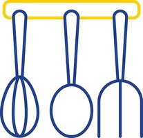 Kitchen Utensils Line Two Color Icon vector