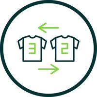 Substitution Line Circle Icon vector
