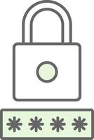 Security Pin Fillay Icon vector