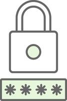 Security Pin Fillay Icon vector