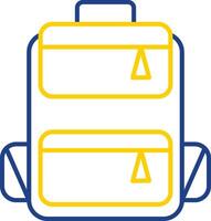 Backpack Line Two Color Icon vector