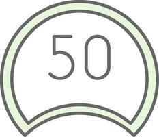 Speed Limit Fillay Icon vector