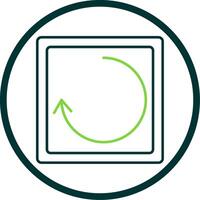 Rotate Line Circle Icon vector