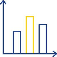 Prediction Line Two Color Icon vector