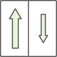 Priority Oncomming Fillay Icon vector