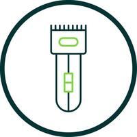 eléctrico maquinilla de afeitar línea circulo icono vector