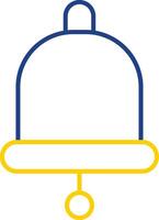 School Bell Line Two Color Icon vector