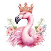 königlich Flamingo im Krone png