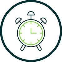 Clock Line Circle Icon vector