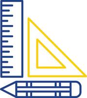 Set Square Line Two Color Icon vector