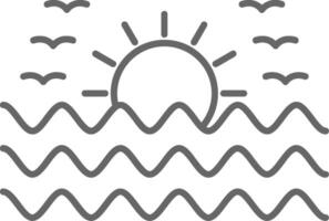 Sunset Fillay Icon vector