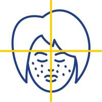 Face Treatment Line Two Color Icon vector