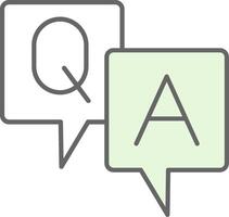 Question And Answer Fillay Icon vector