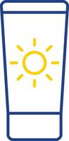 Sun Cream Line Two Color Icon vector