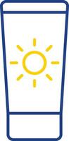 Sun Cream Line Two Color Icon vector