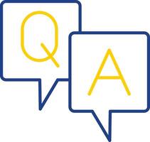 Question And Answer Line Two Color Icon vector
