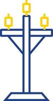 High Voltage Line Two Color Icon vector