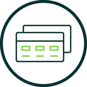 Payment Method Line Circle Icon vector