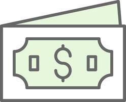 dinero relleno icono vector