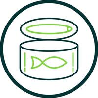 Canned Food Line Circle Icon vector