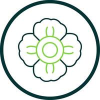 Mallow Line Circle Icon vector