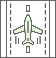 Landing Airplane Fillay Icon vector