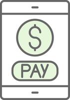 Mobile Payment Fillay Icon vector