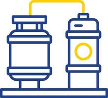 Processing Plant Line Two Color Icon vector