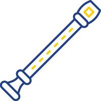 Flute Line Two Color Icon vector