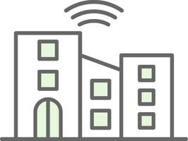 Smart City Fillay Icon vector