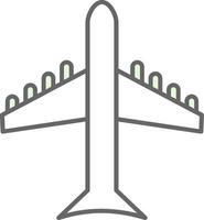 Airplane Fillay Icon vector