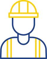 Engineer Line Two Color Icon vector