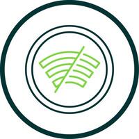 Disconnected Line Circle Icon vector