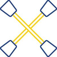 Paddles Line Two Color Icon vector