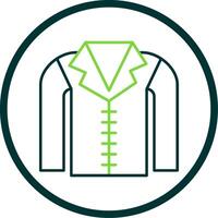 Coat Line Circle Icon vector
