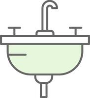 Washbasin Fillay Icon vector