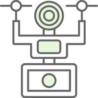 Camera Drone Fillay Icon vector