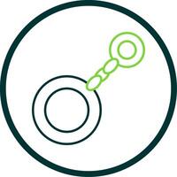 Key Chain Line Circle Icon vector