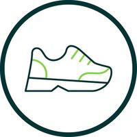 Joggers Line Circle Icon vector