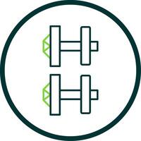 Cuff Links Line Circle Icon vector