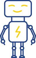 Bot Line Two Color Icon vector