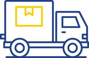 Truck Line Two Color Icon vector