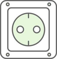 Socket Fillay Icon vector