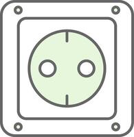 Socket Fillay Icon vector