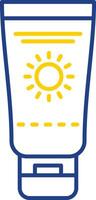 Sunscreen Line Two Color Icon vector