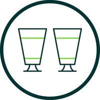 Goblet Line Circle Icon vector