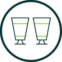 Goblet Line Circle Icon vector