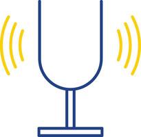 Tuning Fork Line Two Color Icon vector