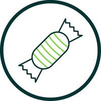 Toffee Line Circle Icon vector